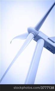 Alternative energy wind turbines. Toned.