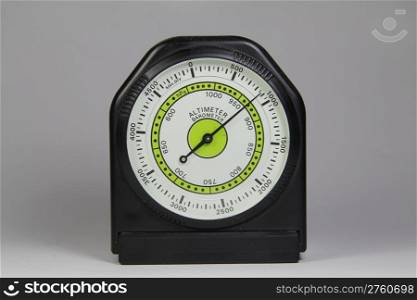 Altimeter barometer with white background