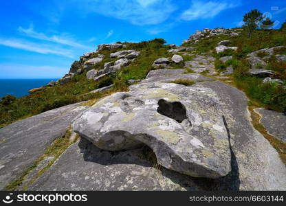 Alto do Principe high view point in Islas Cies islands of Vigo at Spain