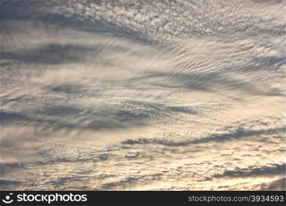 Altocumulus clouds in evening sky as a texture