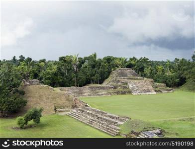 Altun Ha Mayan Ruins in the tropical jungle of Belize. Altun Ha Mayan Ruins in Belize