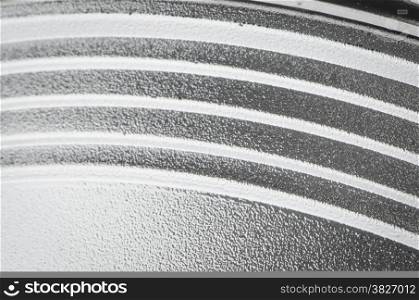 Aluminum abstract silver stripe pattern background.