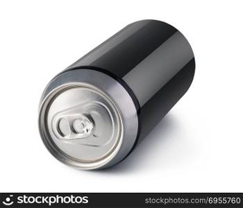 aluminum can. aluminum can isolated on white background.