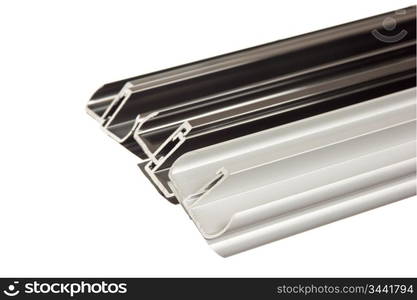 aluminum profile isolated on white background