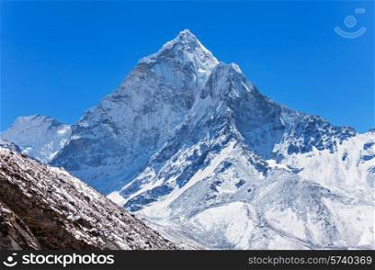 Ama Dablam mountain in Everest region, Himalaya, Nepal