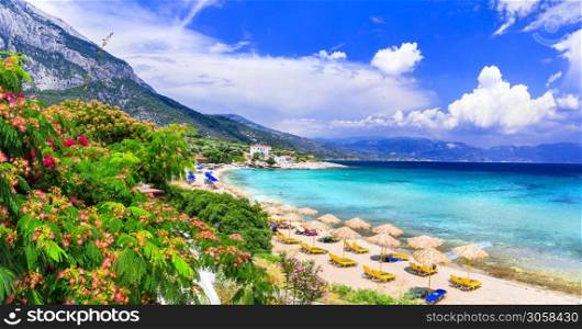 Amazing beaches and nature of Samos island. Greece