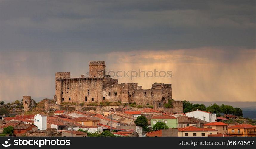 Amazing castle under a storm . Amazing castle under a storm in the afternoon