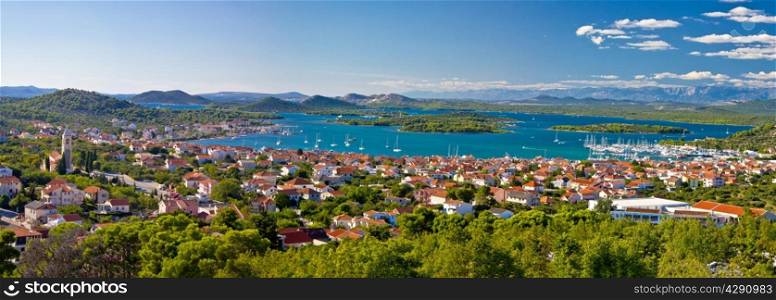 Amazing islands of Croatia archipelago panoramic view, Murter, Dalmatia