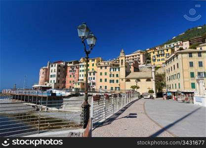 amazing promenade in Sori, small town in Liguria, Italy