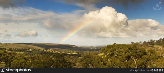 Amazing rainbow with huge clouds over Victor Harbour, on South Australia&rsquo;s Fleurieu Peninsula
