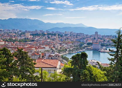 Amazing Split waterfront aerial view. Dalmatia, Croatia