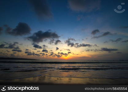 Amazing sunset at the ocean