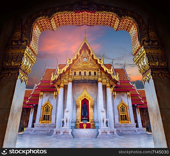 Amazing Thailand Tourist Religion attractionsWat Benchamabophit or Marble temple in Bangkok, Thailand