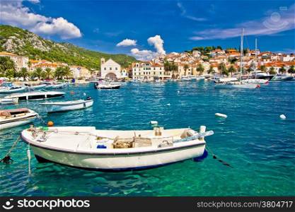 Amazing town of Hvar waterfront view, Dalmatia, Croatia