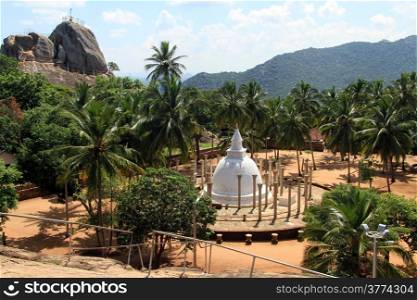 Ambasthala dagaba and rock in Mihintale, Sri Lanka