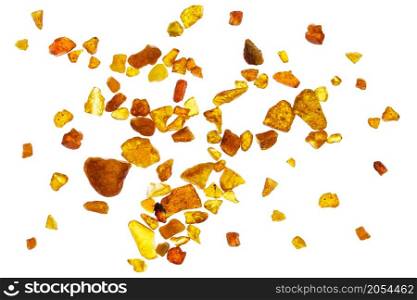 Amber abstract background made of small pieces. Amber abstract background