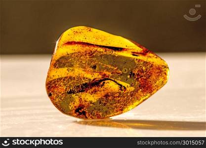 Amber in sun with inclusions. Amber in sunwith inclusions