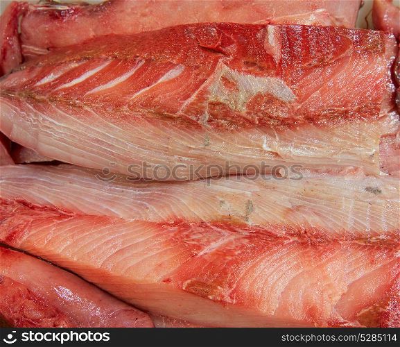 Amberjack fish fillet macro texture