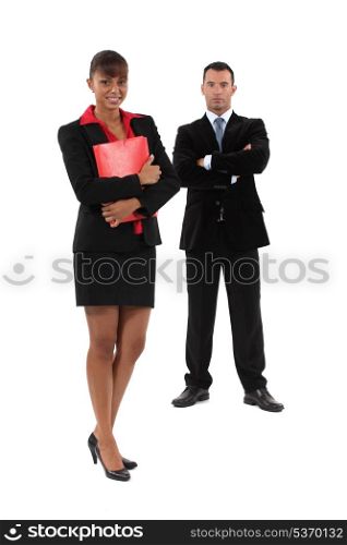 Ambitious young business couple