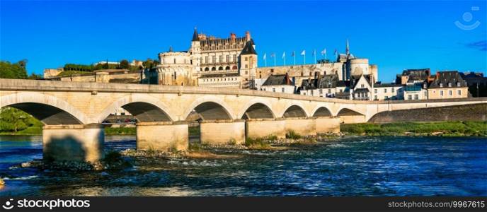 Amboise medieval town and castle of Loire valley, France