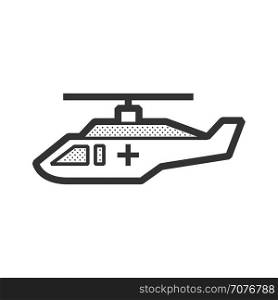 ambulance helicopter icon vector
