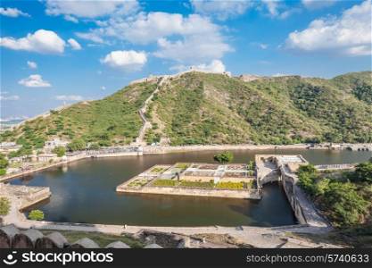 Amer Fort outside Jaipur in Rajasthan is one of the major tourist attractions in India