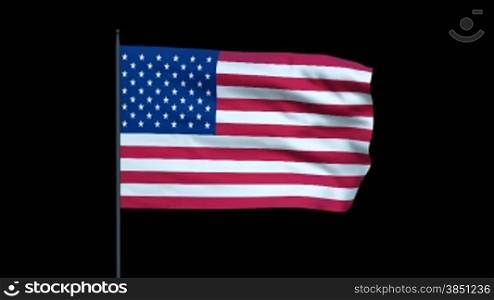 America Flag Waving, Seamless Loop