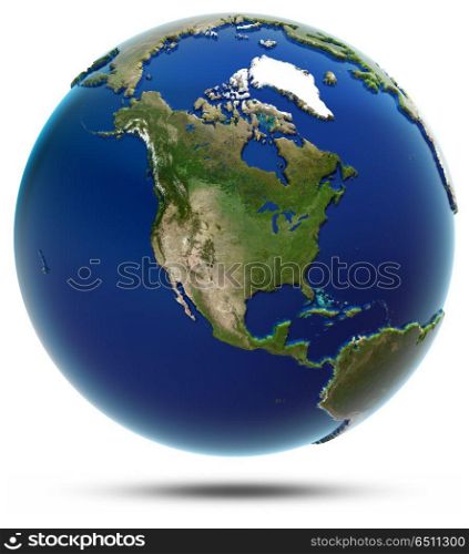 America global map - North America. America global map - North America. Elements of this image furnished by NASA. America global map - North America