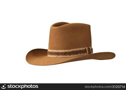 American cowboy hat isolated with a clipping path