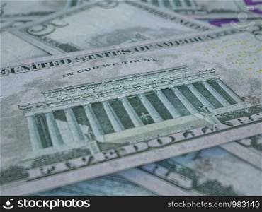 American currency background. Dollars of United States of America. US Dollars background. Money of United States of America. US Dollars background. Closeup photo
