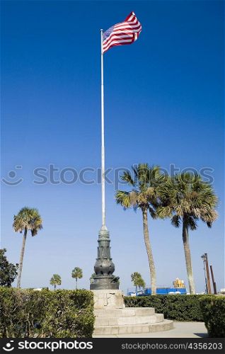 American flag in a park, Manhattan, St. Augustine, Florida, USA