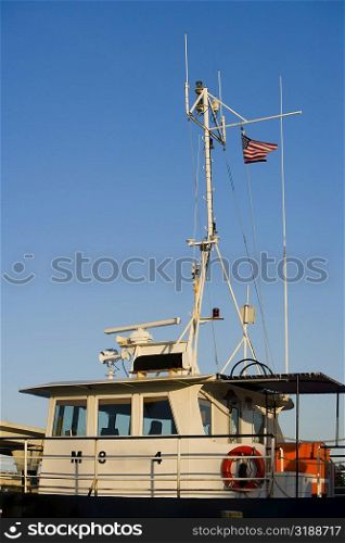 American flag on a ferry