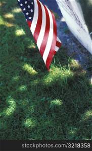 American Flag on a Grave