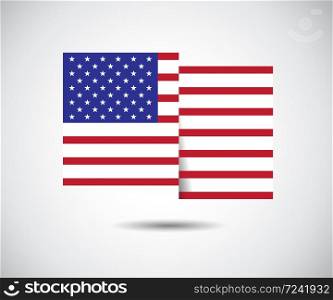 American flag vector illustration
