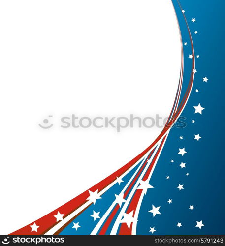 American Flag, Vector patriotic background for Independence Day, Memorial Day