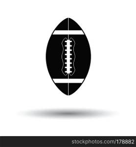 American football icon. White background with shadow design. Vector illustration.