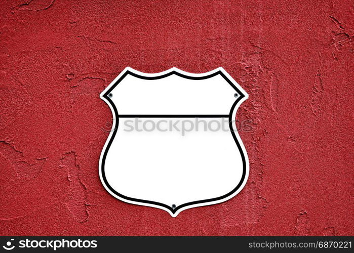 American interstate highway road shield with a white background.