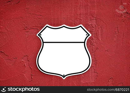 American interstate highway road shield with a white background.