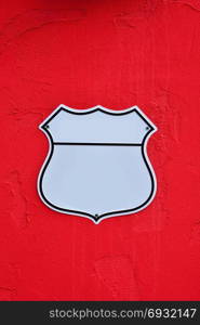 American interstate highway road shield with a white background.