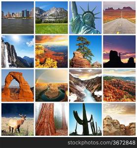 American landscapes collage
