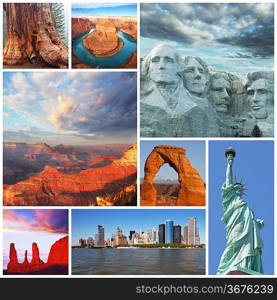 American landscapes collage