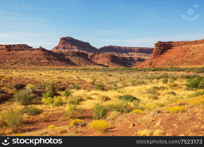 American landscapes- prairie in autumn season, Utah, USA.