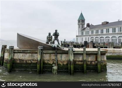 American Merchant Mariners Memorial, Hudson River, Manhattan, New York City, New York State, USA