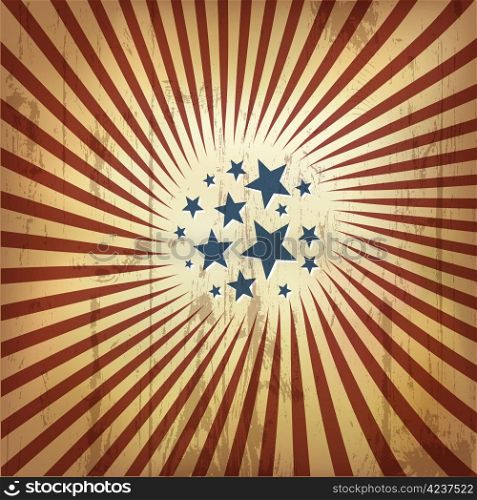 American patriotic retro background. Vector, eps10