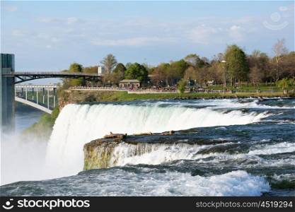 American side of Niagara Falls, New York, USA