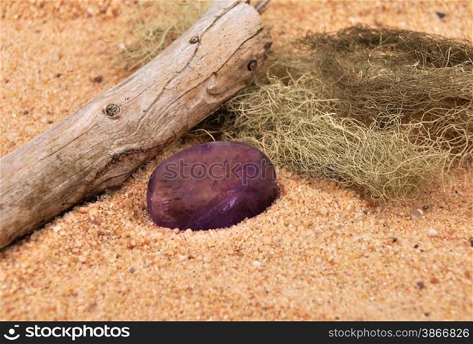 Amethyst on beach