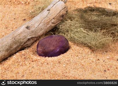 Amethyst on beach