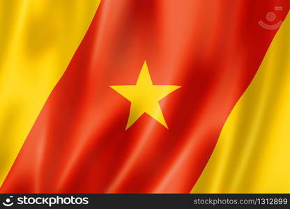 Amhara people ethnic flag, Africa. 3D illustration. Amhara people ethnic flag, Africa