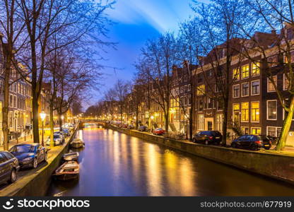 Amsterdam Canals West side sunset Netherlands