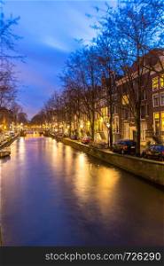 Amsterdam Canals West side sunset Netherlands